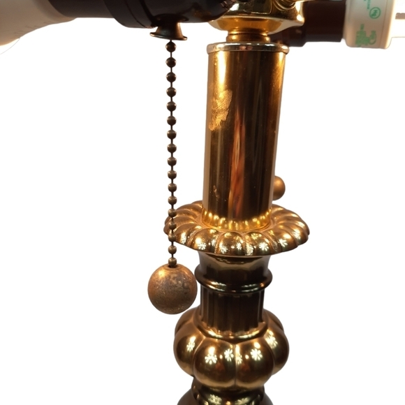 Brass Candle Stick Lamp Large Hollywood Regency Vintage 1950s - Picture 2 of 15